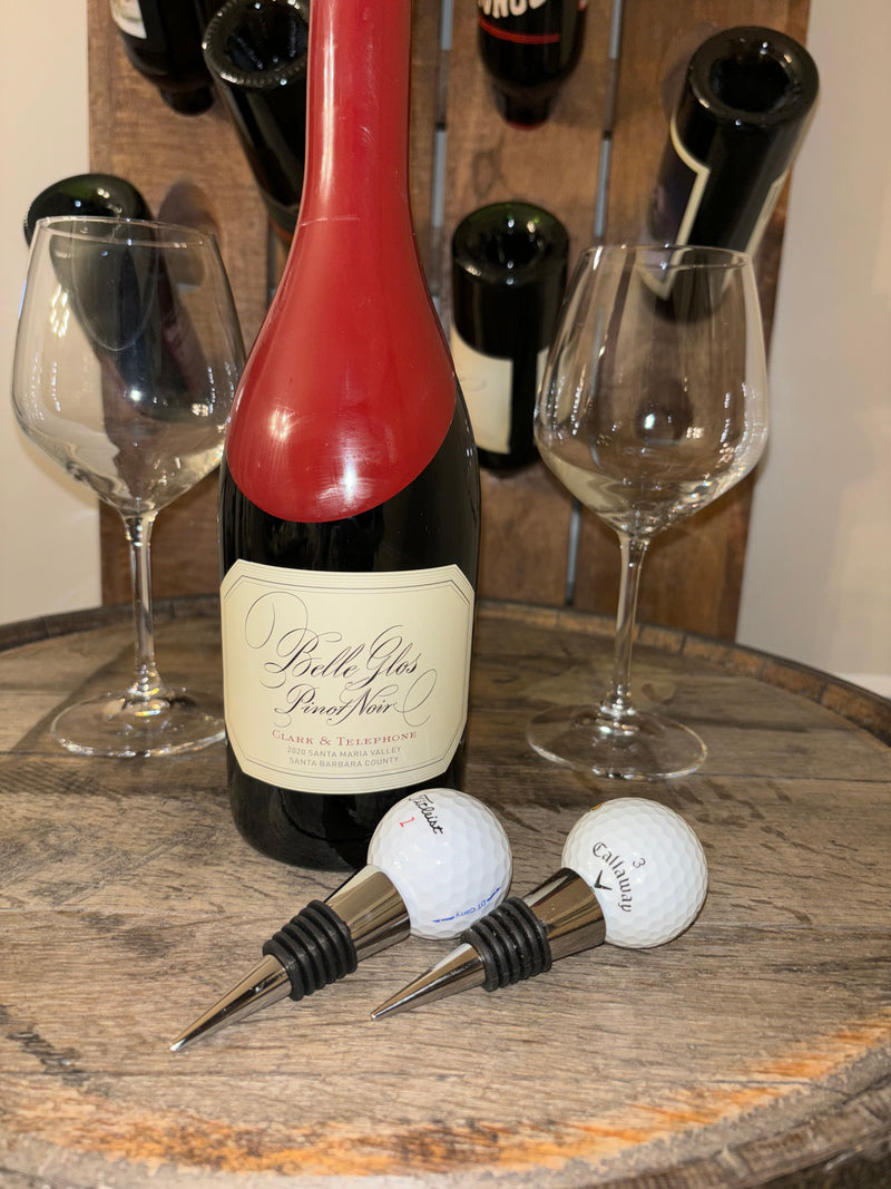 Golf Ball Wine Stopper. Grad Golf Gift. Real Golf Ball Bottle Stopper. Cool gift for golfers!